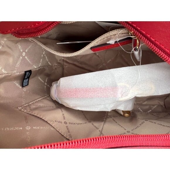 Michael Kors tote carryall handbag xs convertible top zip crossbody Flame Brown - Picture 9 of 10